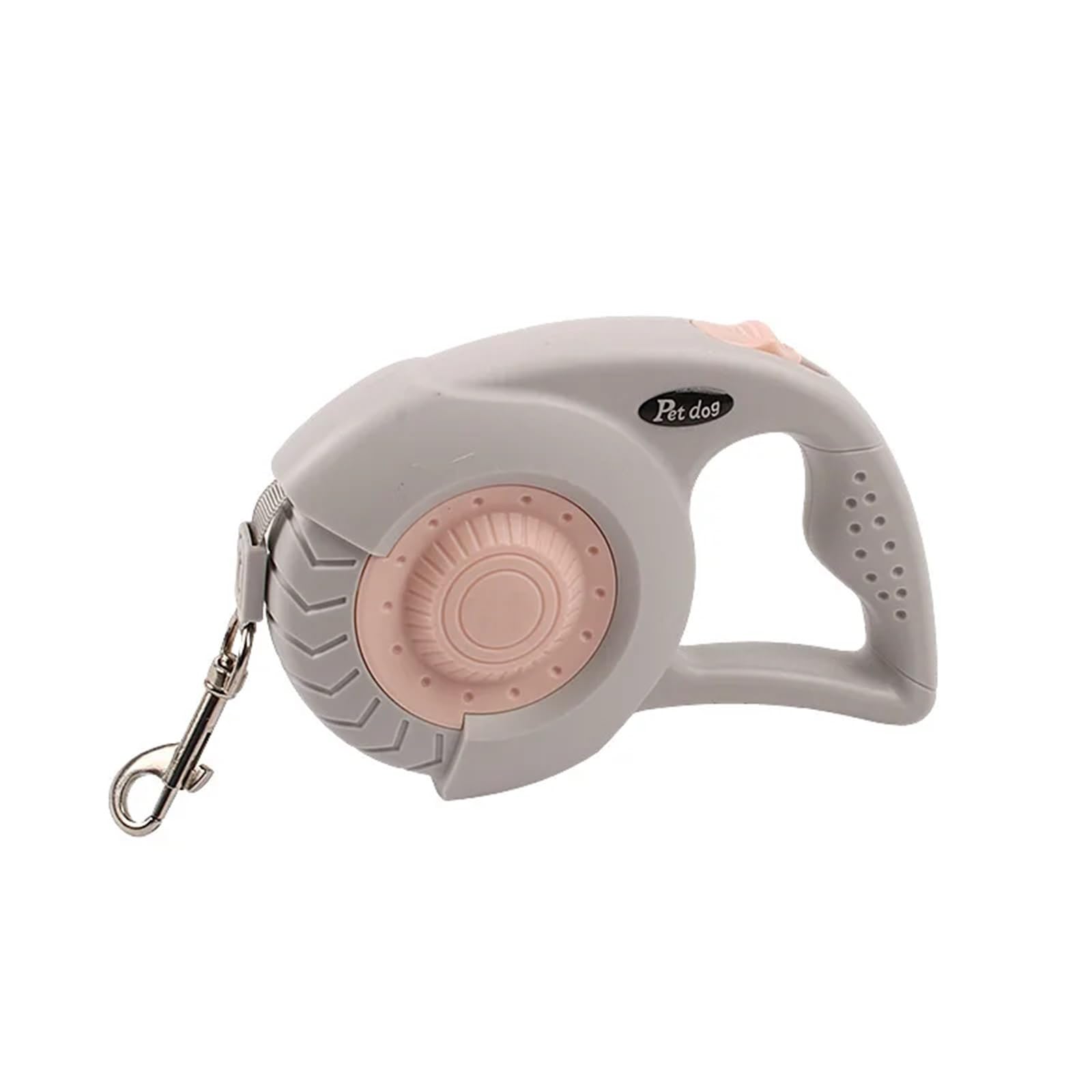 Corde de traction pour chien automatique rétractable avec freinage intuitif rose