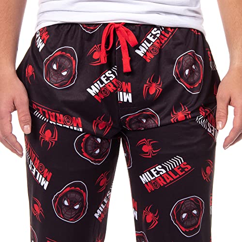 Marvel Spiderman Miles Morales Pajamas Men's Allover Pattern Adult Sleep Bottoms Pajama Pants3