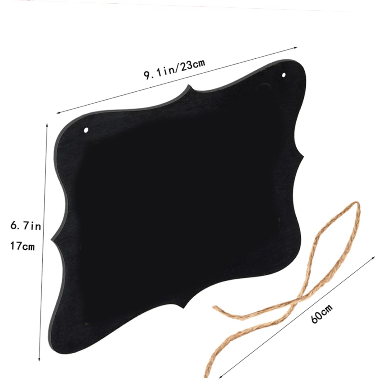 Housoutil Double Sided Chalkboard Home Decor Blackboard Pendant Rope Wall Decor Sign for Living Room