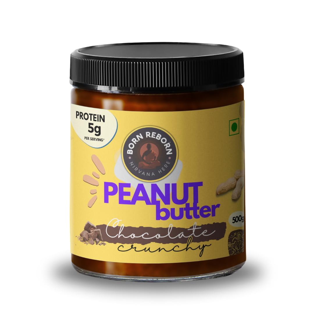 Born Reborn Chocolate Peanut Butter Spread (500 gm) Crunchy All Natural Himalayan Pink Salt & Brown Sugar | 5g Protein Per Serve Non GMO, Gluten Free, Vegan | Cholesterol Free No Added Preservatives (B09HP5D679) Amazon Price History, Amazon Price Tracker