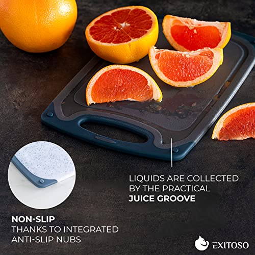 Exitoso Small Cutting Board Set Of 6 - Bpa Free Cutting Boards For Kitchen Dishwasher Safe - Non Slip Plastic Cutting Board With Juice Groove - Small Plastic Cutting Boards For Kitchen Essentials #TOP1