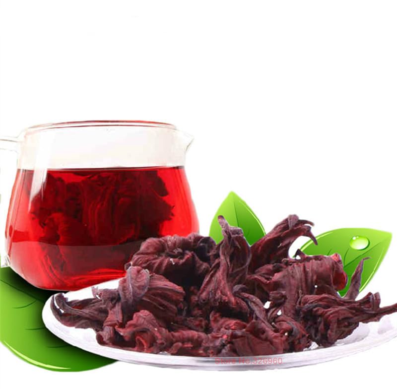 500g Té Natural Orgánico De Rosa De Jamaica Ecológico De Flores Té De Hierbas Fresco Y Dulce Con Rosas Ricas Fácil De Preparar Calma El Cuerpo Y La Mente Bebida Verde Orgánica Sin Cafeína