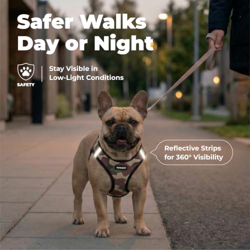 Image of Voyager Step-in Air Dog Vest Harness - Army, X-Large | 20.5 - 23 inch in Chest, Reflective Bands, All Weather Breathable Air Mesh, Cats Compatible, Lightweight, Fast Drying