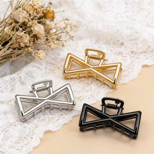 3 Pinzas de Garra Metálicas Pequeñas 1.9 Pulgadas Oro Plata Negro miniatura 7