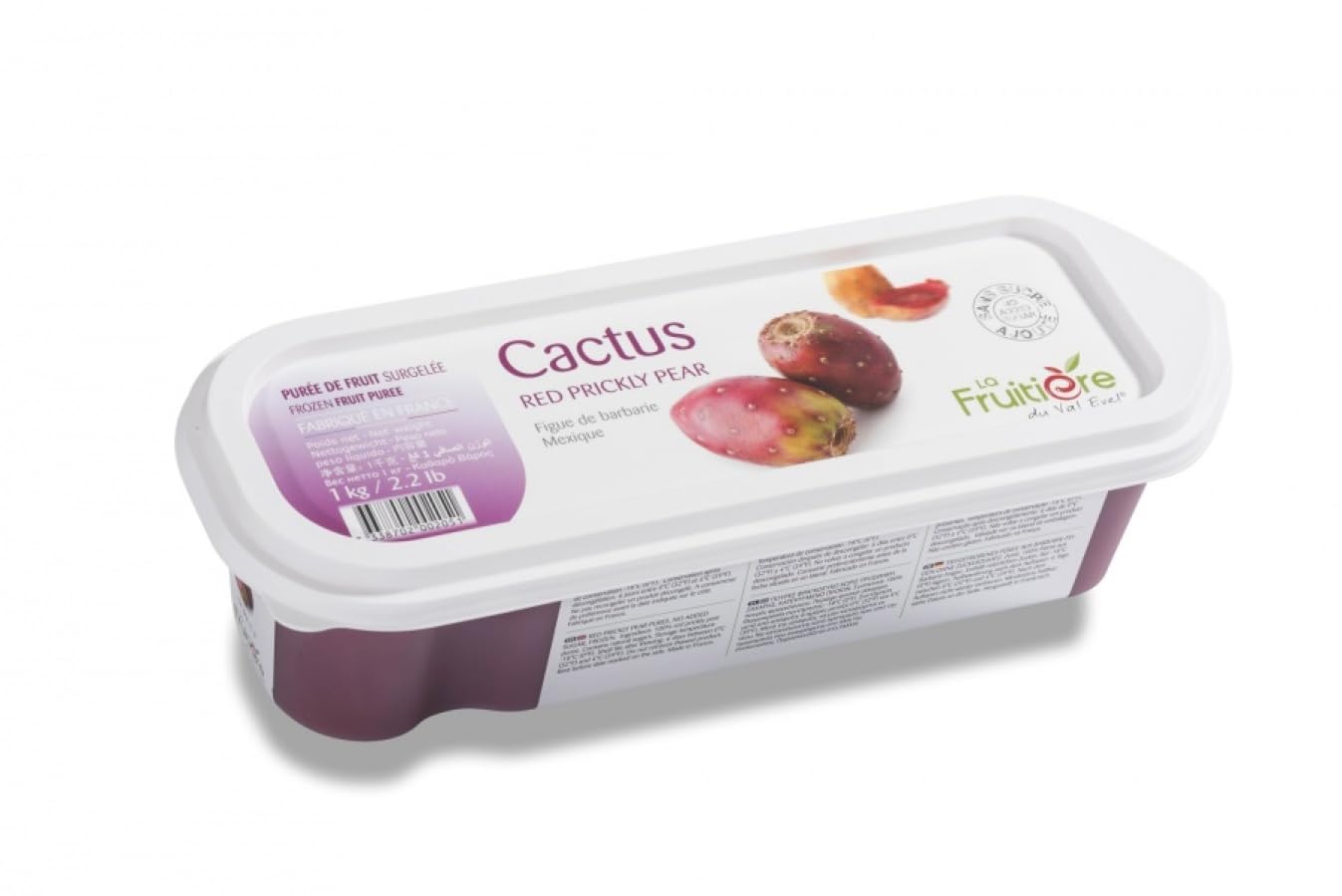 Prickly Pear Fruit Puree, Frozen - 1 kg (Pack of 2)