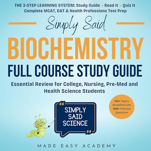 Page de couverture de Simply Said Science: Biochemistry Full Course Study Guide