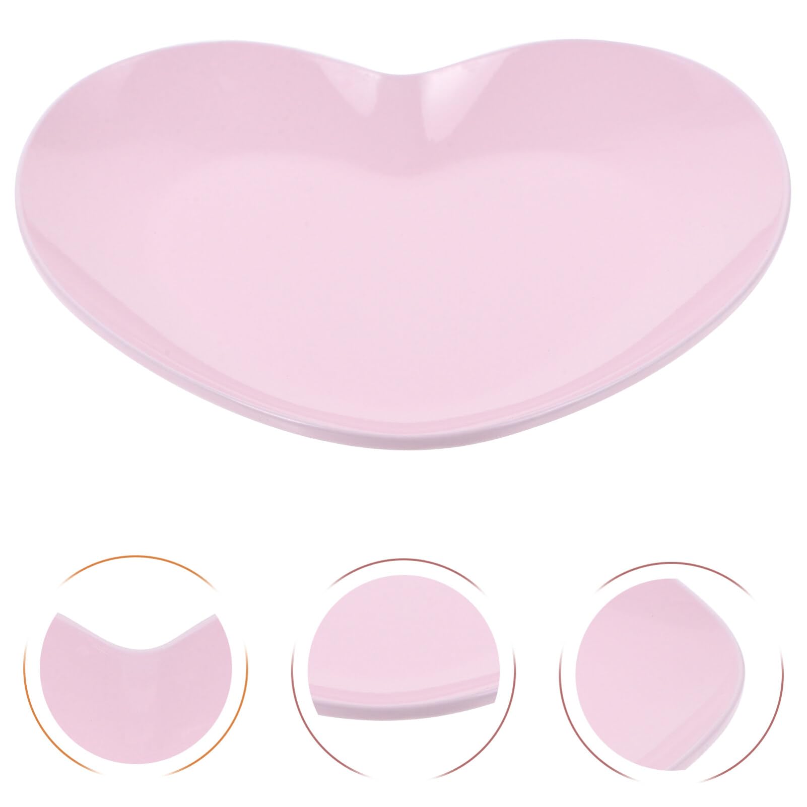 FRCOLOR Vassoio Portagioielli Forma Di Cuore In Acciaio Resistente Rosa