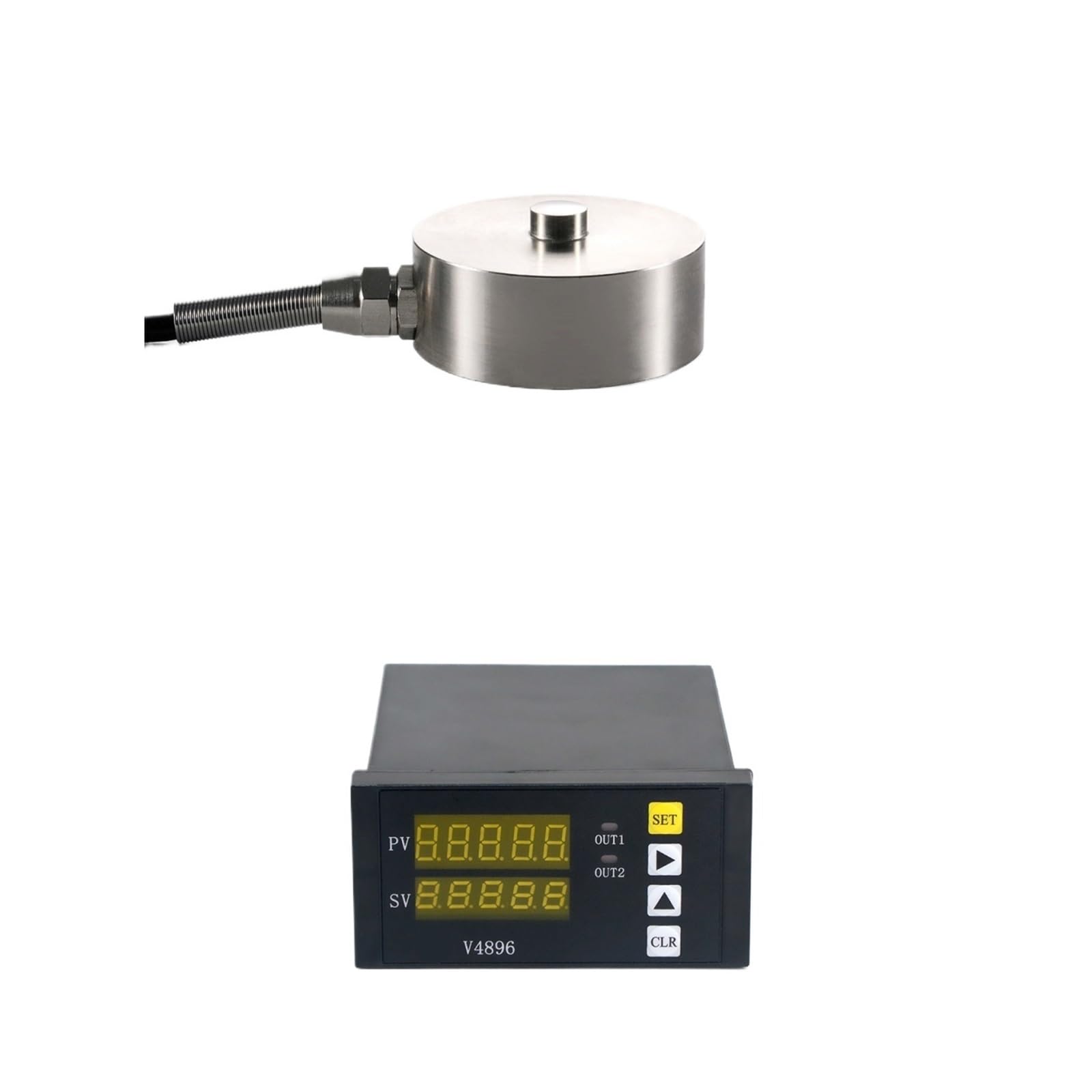 MXXDMOPD Load Cell Sensor with Indicator Display Compression and Tension Cells for Force Measurement 30KG 50KG 100KG 200KG 300KG(5T and Indicator)
