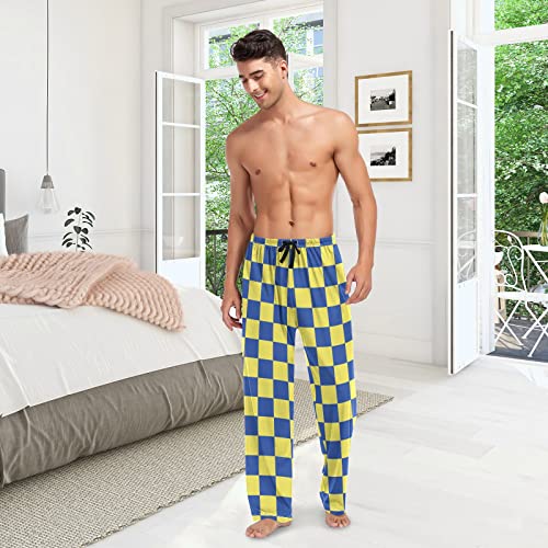 Rainbow Plaid Pajama Pants Mens Lounge Pants Straight-Fit Men Pajama Bottoms 6