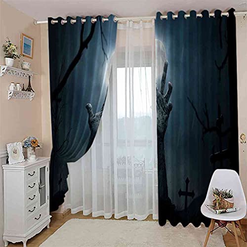 Décoration de Fenêtre Tissu Lourd Rideau Isolant Thermique 3D