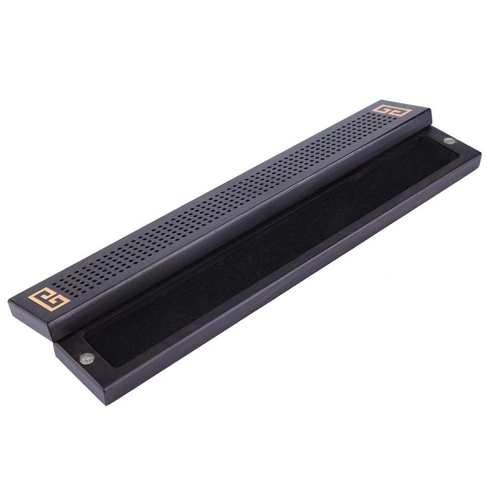 Pssopp # 2 Wooden Incense Burner Lying Ebony Incense Box Case Sticks Incense Holder Wood Ash Catcher Buddhist Utensil Home Decoration(# 2)