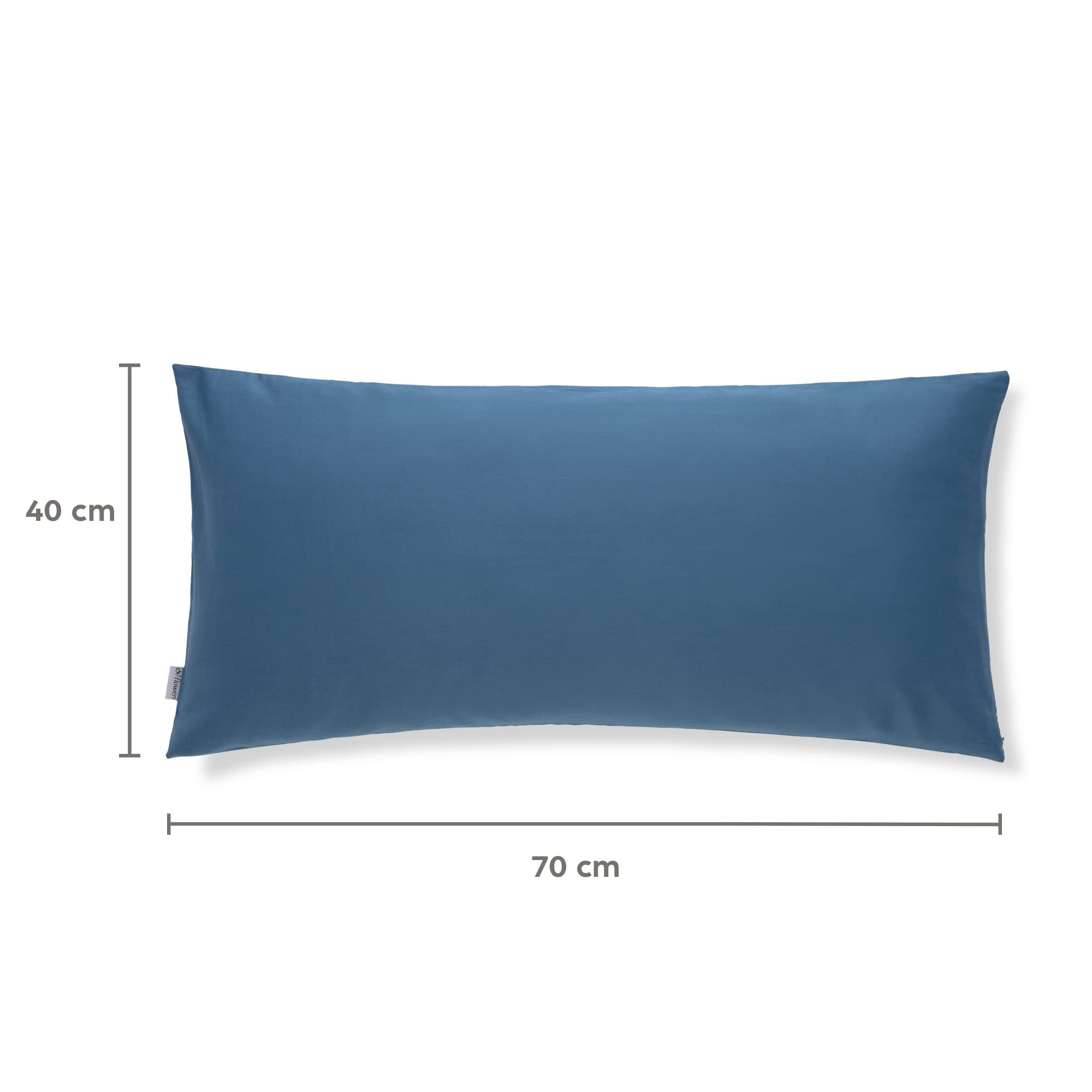 Flowen Federe Cuscini Letto Matrimoniale e Singolo 40x70 Set 2 Copricuscini in Microfibra Tessuto Morbido Anallergico Antiacaro Traspirante Coppia Fodere Rettangolari Lavabili in Lavatrice