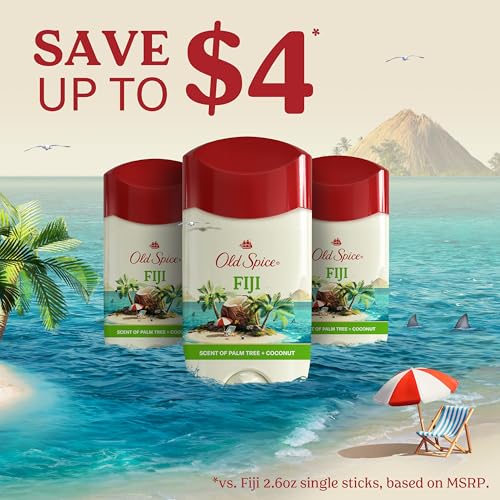 Old Spice Antiperspirant Deodorant for Men, Fiji Scent, 2.6 oz, Pack of 3 - image 7
