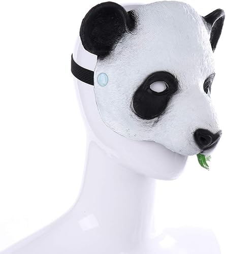 Miniatura 9 de Aiffort 1 máscara de animal de Halloween, máscara de panda, linda máscara de panda para Halloween, fiesta de disfraces, accesorios de cosplay