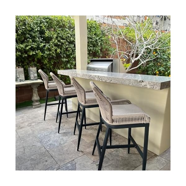 PURPLE LEAF Outdoor-Barhocker Anthrazit 2er-Set