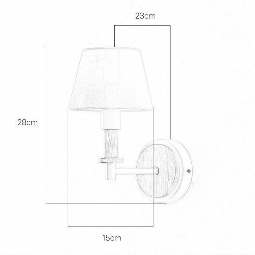 Lámpara de Pared nórdica de Madera, Aplique de Interior de Mediados de Siglo con Pantalla de Tela de Lino, lámpara de Lectura de mesita de Noche cilíndrica E14, luminaria decorativ