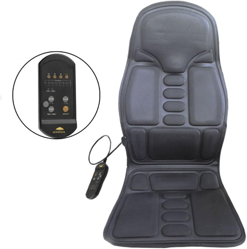 Woolala Massage Seat Cushion Vibration Kneading Muscle Relax Pain Relieve Massage Chair for Full Back, Waist, Hip, Thigh with Heat & Timer