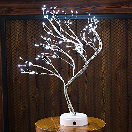 Bonsai Tree Light For Room Decor, Aesthetic Lamps For Living Room, Cute Night Light For House Decor, Good Ideas For Gifts, Home Decorations, Weddings, Christmas, Holidays And More (White, 108 Led) #TOP3
