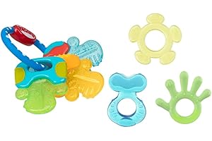 Nuby Ice Gel Teether Keys and Three-Step Soothing Teether Set