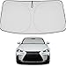 Car Windshield Sun Shade for Renault Kiger 2021-2024,UV Reflective Sun Shield Foldable Sun Visor with Storage Pouch, Blocks UV Rays Dashboard Protection Heat Blocker