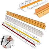 【Escenario de aplicación】-Las escalas nítidas y las marcas precisas pueden lograr la máxima precisión, haciendo que la regla sea profesional. Es una herramienta de medición ideal para arquitectos, delineantes, ingenieros, profesores o estudiantes.