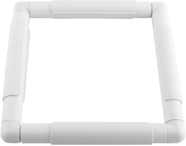 Yosoo Health Gear Embroidery Clip Frame, Q Snap Cross Stitch Frame, Plastic Square Sewing Hoop for Embroidery, Hand Quilting, Needlepoint, Silk-Painting, DIY Craft Sewing Tools(20.3 * 20.3cm)