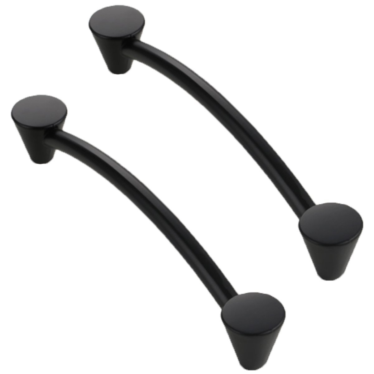 XYXZYX Cabinet Knobs，2 Pcs Modern Kitchen Cabinet Door Knobs Drawer Pulls and Handles Black Cupboard Wardrobe Furniture Fittings Hole Distance 96mm/128mm(Style a,Hole Distance 128mm)