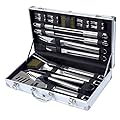 Barbestar BBQ Grill Tools Set, 19-Piece Heavy Duty Stainless Steel Grilling Utensils with Aluminum Storage Case, Premium Complete Outdoor Barbecue Accessories