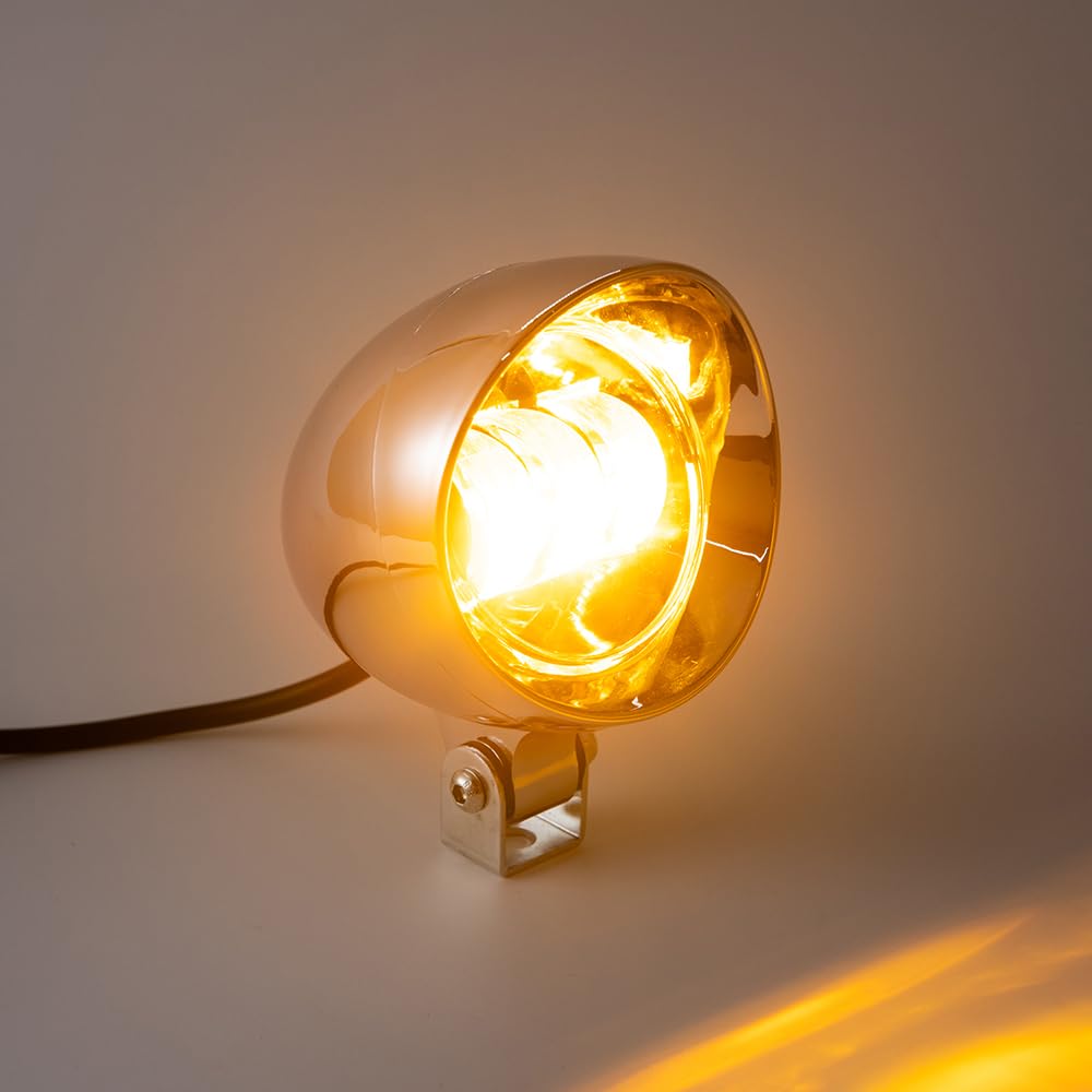2 PEZZI Luce ausiliaria a LED per moto Fari universali per moto Fari antinebbia per Compatibili con Chopper Bobber Cruises Cafe Racer ATV SUV