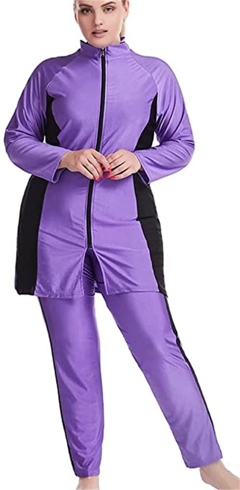 Costumi da Bagno Musulmani per Le Donne Costumi da Bagno modesti Burkini islamici a Maniche Lunghe