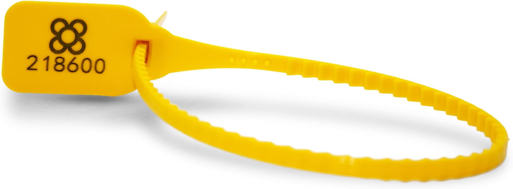 DOJA BARCELONA Plastic Security Seals Yellow | 200 units | 36 cm Length | Numbered Flanges for Suitcase, Containers, Doors, Truck, Transport, Logistics and Other Uses