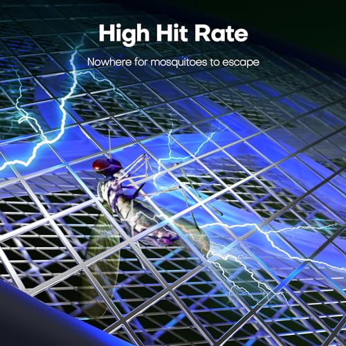 VEGREM-Raqueta-Mosquitos-Electrica-4000V-2-en-1-Matamoscas-Electrico-Lampara-Atrapa-Mosquitos-Base-de-Carga-USB-1200mAh-Bateria-Recargable-Luz-LED-Malla-Protectora-de-3-Capas-Azul