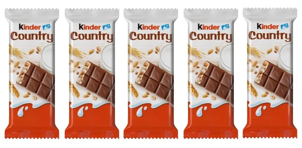 Kinder Country Smooth, Crunchy And Creamy Milk Chocolate With Luscious Milk Cream Filling Each 23.5g (Pack Of 5) Imported (B0D6GNKY9W) Amazon Price History, Amazon Price Tracker