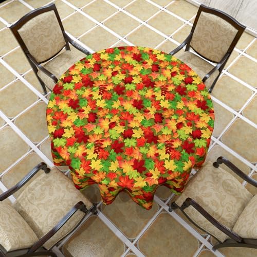 VVA Vintage Rainbow Round Tablecloth,Retro Plaid Design Checkered Squares Colored Geometric Pattern Circular Table Cloth for Family Dinners or Gatherings, Indoor Outdoor Events or Parties 70''