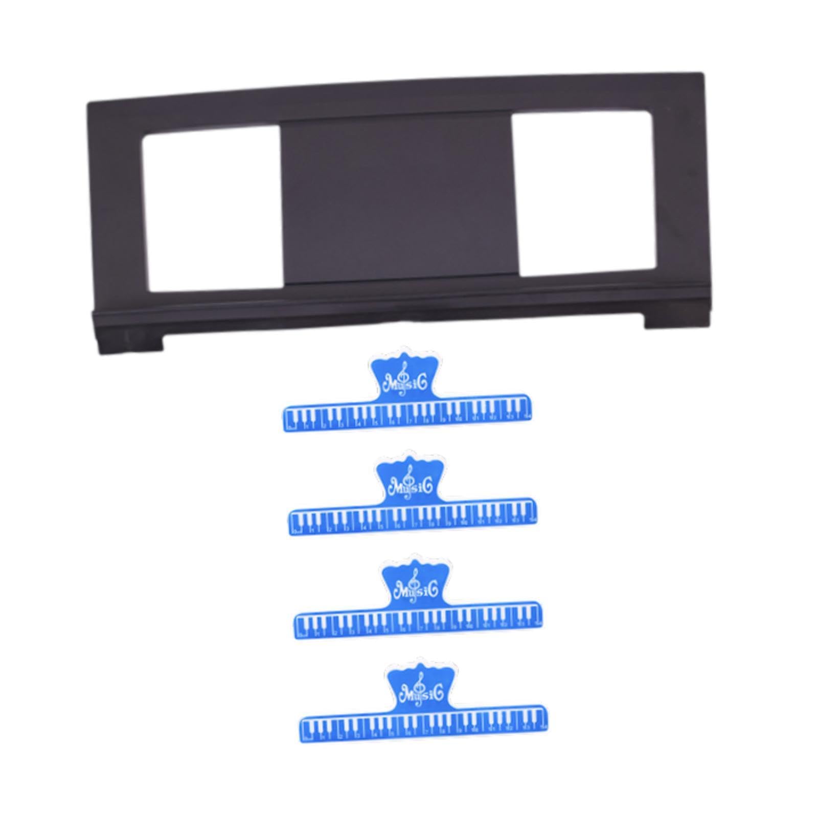 Wmqbjta Keyboard Music Stand Keyboard Score Holder Music Book Holder, Portable, Seat Stand Piano Accessories Beginner Gift, with four blue clips