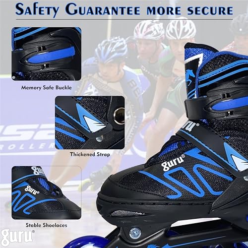 Image of GURU Inline Skates, Inline Skates Wheels for Kids & Adults Medium Size in-line Skates
