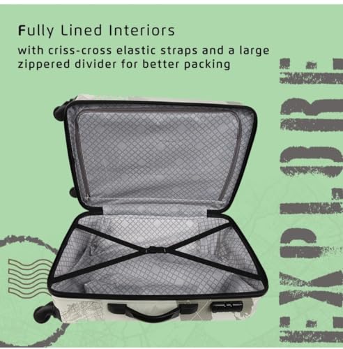 Image of Safari Printed Medium Size 24 Inch Trolley Bag for Travel with Dual Wheels Explore
