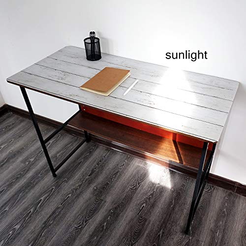 CiCiwind Peel and Stick Wallpaper Wood Contact Paper White Shiplap Wall Paper Peel and Stick Modern Rustic Wood Removable Waterproof Self Adhesive Wallpapers for Cabinets Bedroom Bathroom 78.7"x17.7" - Image 4