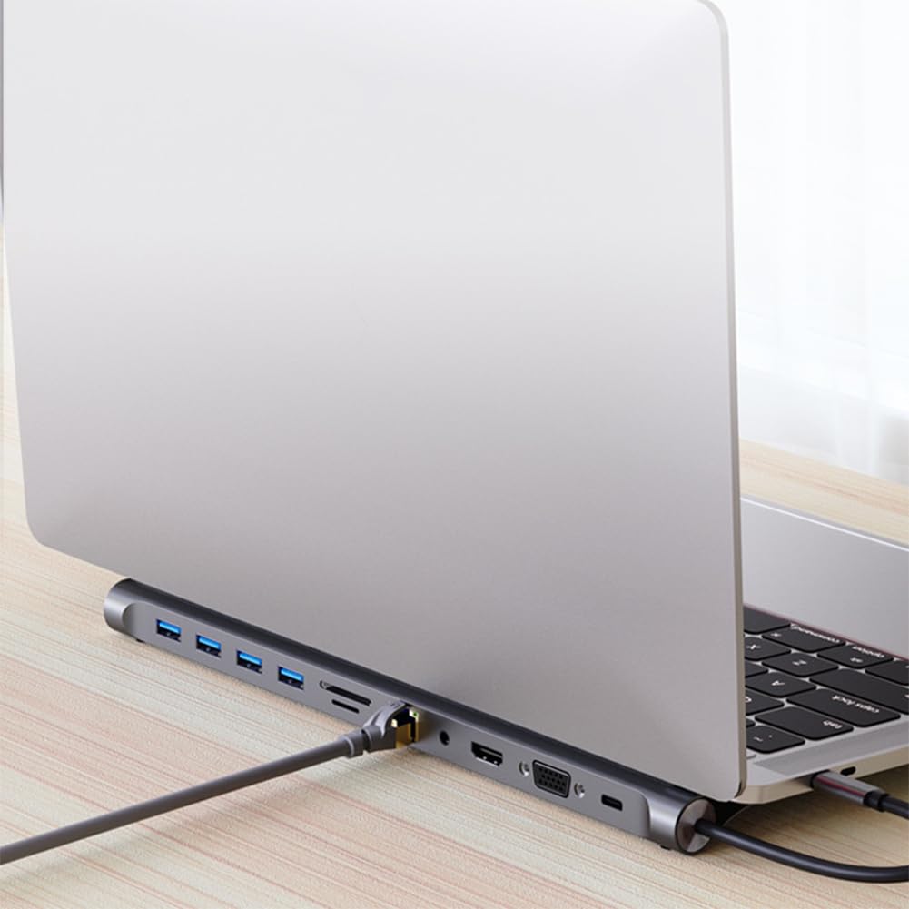 Stacja dokująca USB C 11 w 1 z 4K HDMI VGA Ethernet 100 W PD SD TF Audio USB 3.0 koncentratory