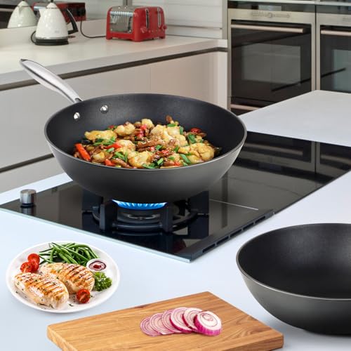 Wok de hierro fundido ligero de 12 pulgadas con recubrimiento antiadherente miniatura 2