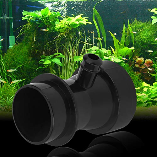 Image of GLOGLOW Aquarium Venturi Tube Black Air Suction Nozzle for Protein Skimmer, Increase Air Intake Volume 14g, Both Ends 3cm 2cm Outer Diameter, for Saltwater Freshwater Tank Pump Separator U