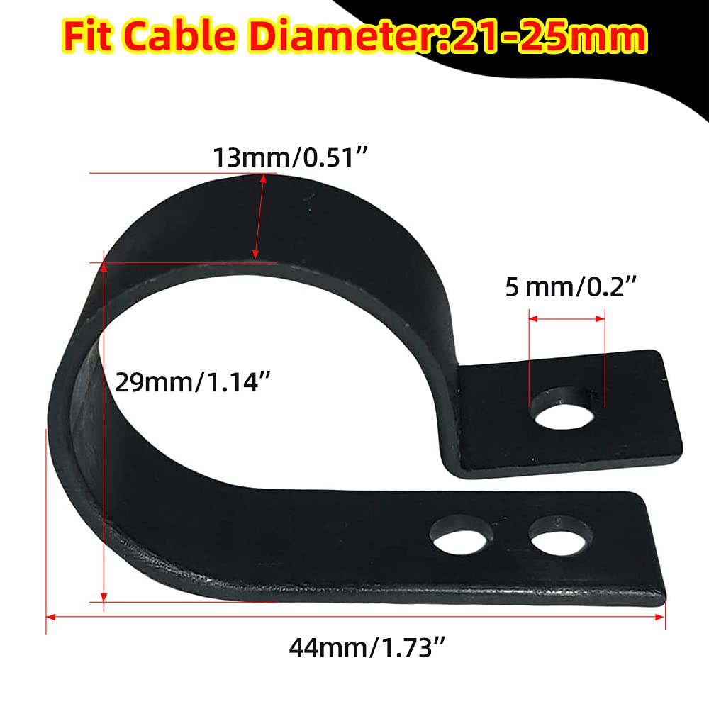 20Pcs Nylon R-type Cable Clamp Organizer Cord Clips for Wire Management 13mm