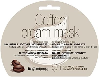 iN.gredients Coffee Cream Mask - Moisturizing, Cleansing, Exfoliating Pore Refiner for Dehydrated, Sensitive Skin - Made in Korea