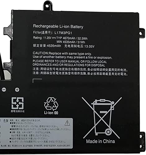 Uenergy Bateria de laptop L17M3PG1 para Lenovo Legion Y530-15ICH Y7000 2019 1050 Y7000-2019-PG0 Y540