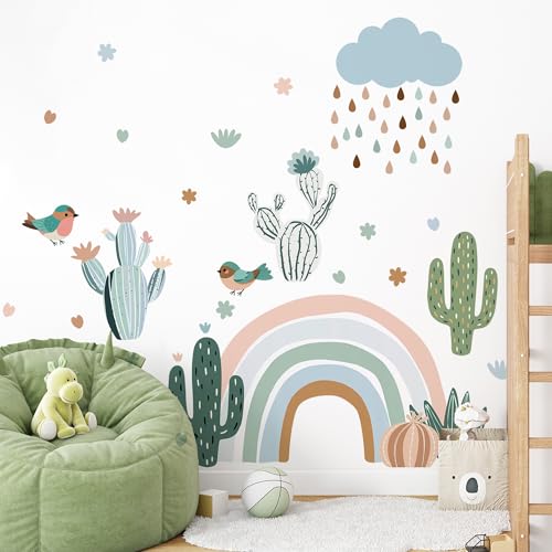 Vinilo decorativo arcoíris Boho para paredes infantiles miniatura 4