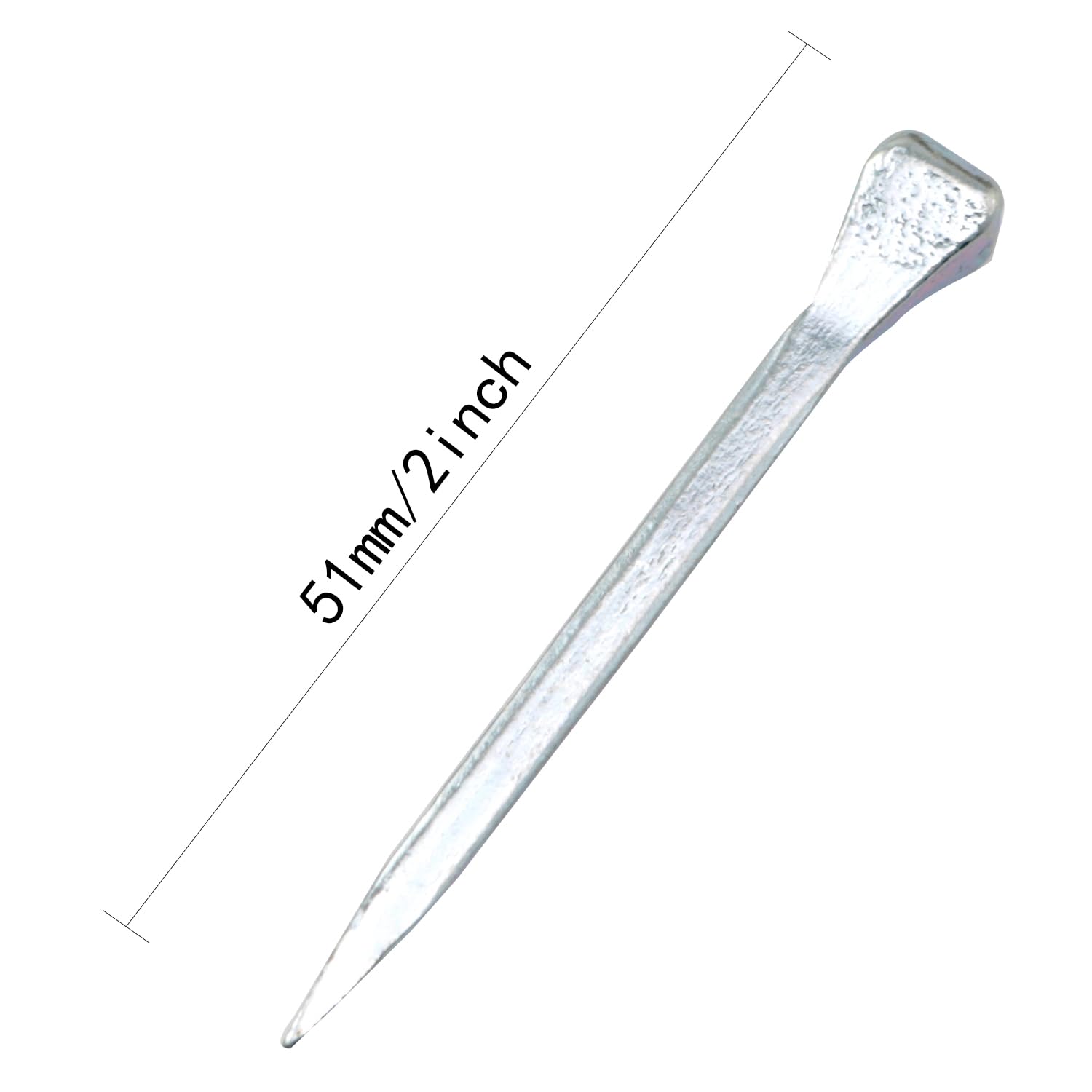 Pro Bamboo Kitchen 25PCS Silver Horseshoe Nails 2 Inch Stainless Steel Tack Trim Nails Horse Racing Training Hoof Nails Used to Hold Craft Glass Equestrian Applications