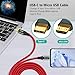 AGVEE 2 Pack 1ft USB-C to Micro USB Cable, Gold Plated End Tips, Braided Charger Data Sync Cord Charging Adapter for Micro USB Devices, PS4, Kindle, Android Phone, Red