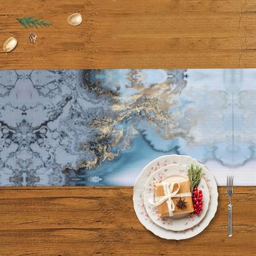 Chemin de table marbre lavable pour protéger et embellir une table basse ou de mariage - 6