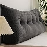 Almohadas triangulares grandes de cuña para respaldo de cabecera, 80 x 40 x 12 cm)