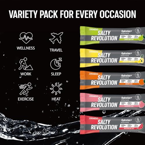Image of Salty Revolution Electrolytes Powder Packets, Variety Pack (30 Servings) | Keto, Energy & Sports Hydration Support | Sugar Free, Gluten-Free | Drink Mix